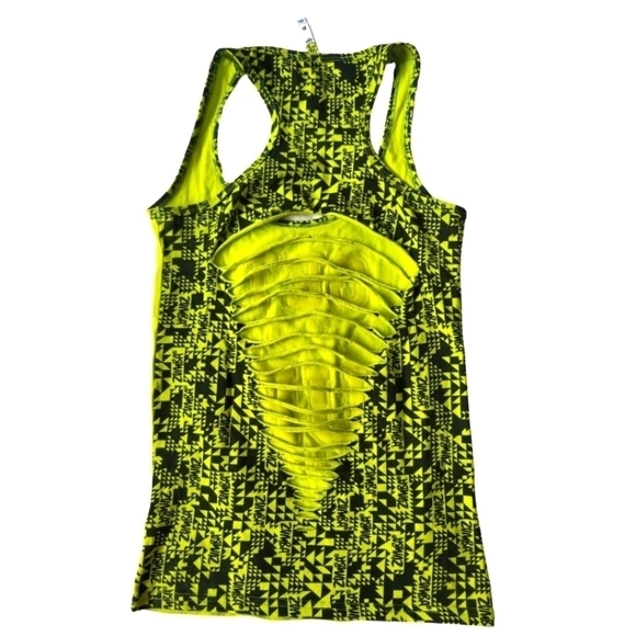 zumba Workout Tank Top in Neon Green Size XS - Picture 5 of 8